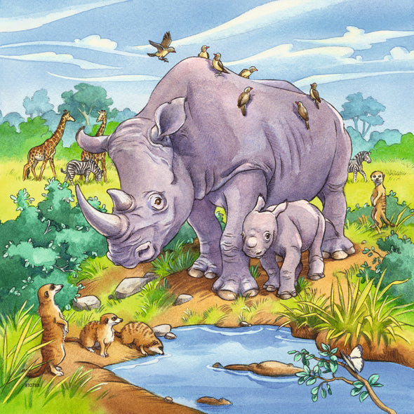 3 x 49 pc Puzzle - Wild Animals