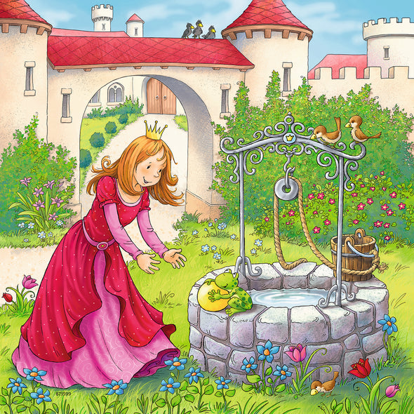 3 x 49 pc Puzzle - Rupunzel, Little Red Riding Hood and The Frog Prince