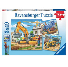 3 x 49 pc Puzzle - Large Construction Vehicles