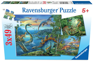 3 x 49 pc Puzzle - Dinosaur Fascination
