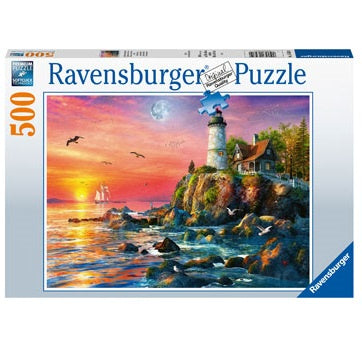 500 pc Puzzle  - Lighthouse At Sunset