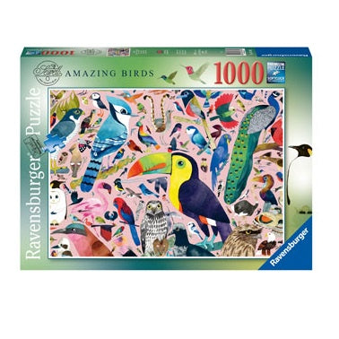1000 pc Puzzle - Amazing Birds