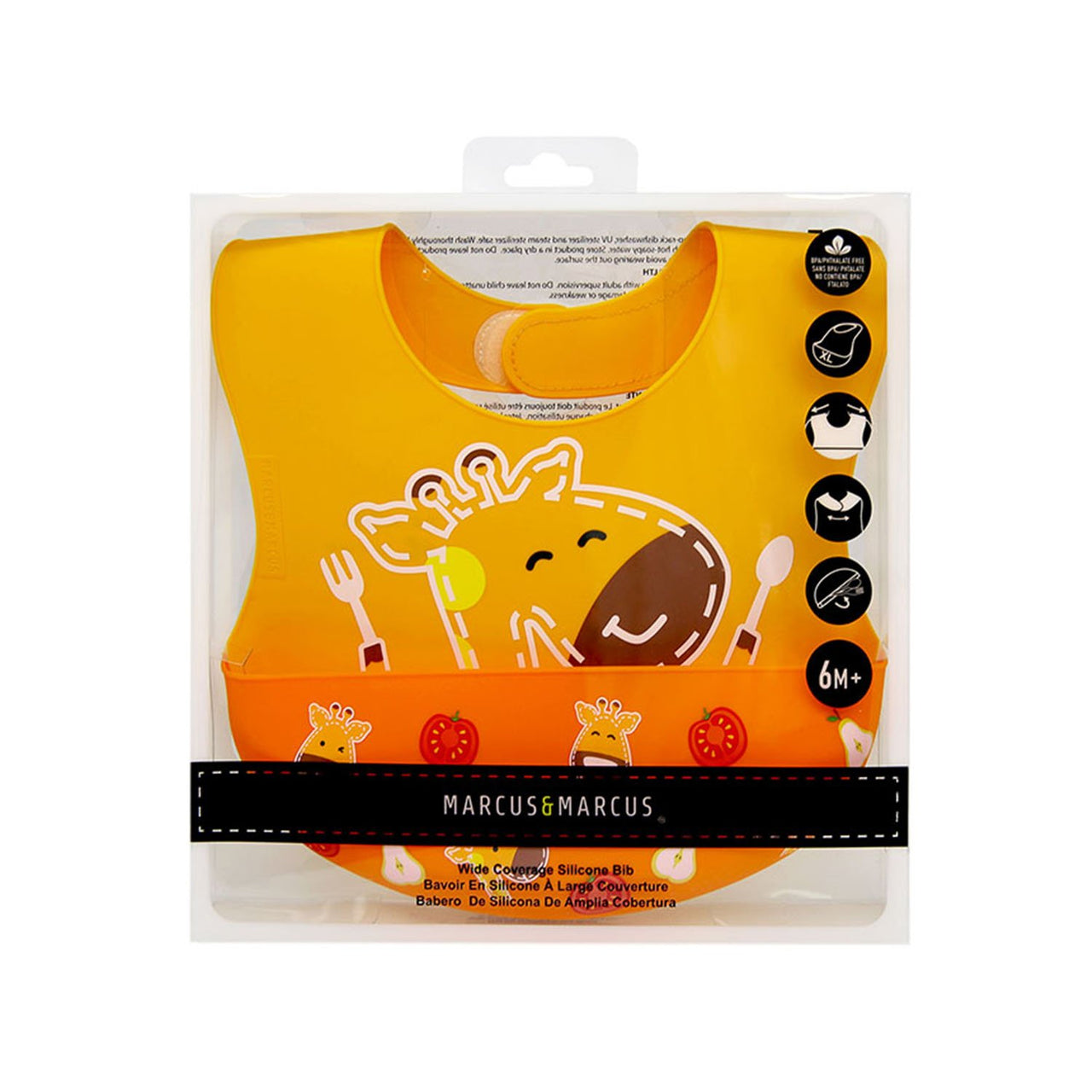 Wide Coverage silicone Bib