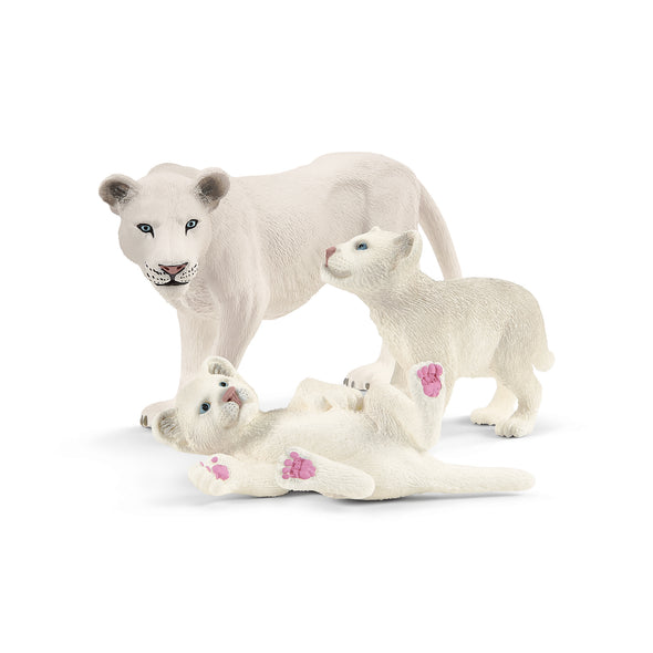 White Lion Mother with Cubs