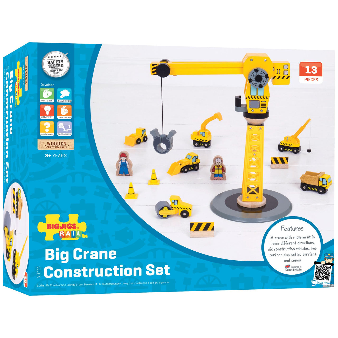 Big Crane Construction Set - Wooden
