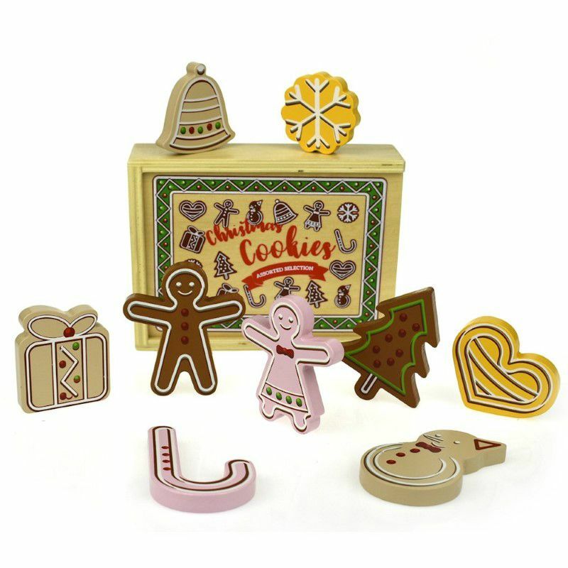 Christmas Cookies in box - wooden