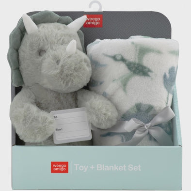 Plush Toy + Blanket- Roar-y Mcllory Dinosaur