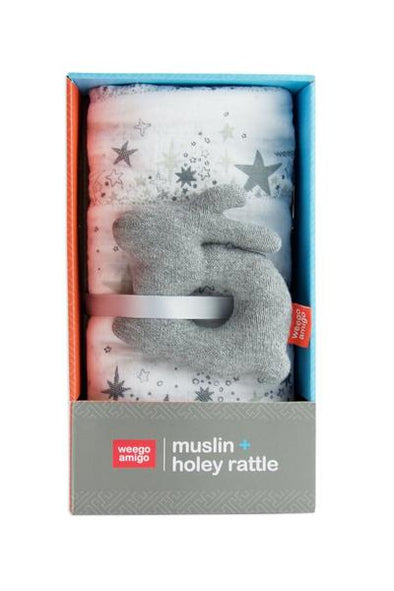 Muslin & Holey Rattle