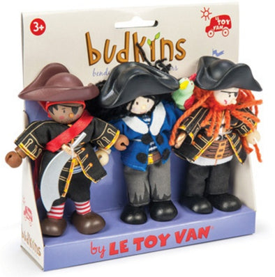 Budkins Wooden Pirates (set of 3)